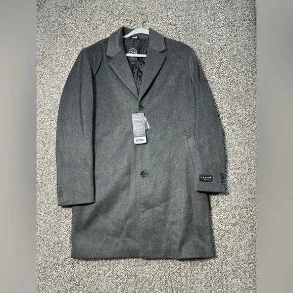 NWT Haggar Men's Mid-Length Single Breasted Brushed Twill Topcoat Size Medium - Picture 6 of 10